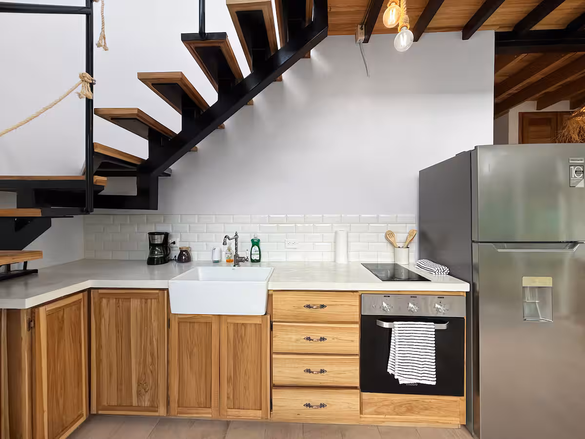 Kitchen prep space and storage